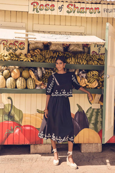 Picture of JASMINE EMBROIDERED COTTON SKIRT